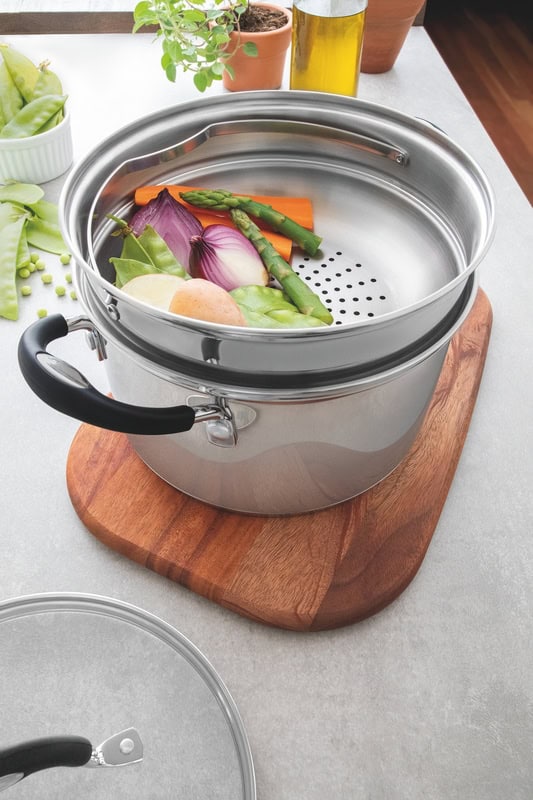 Astro Silicone 2-Piece Stainless Steel Steamer Set - Image 3