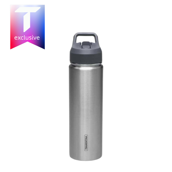 Tramontina 650 ml Stainless Steel Thermal Bottle with Straw