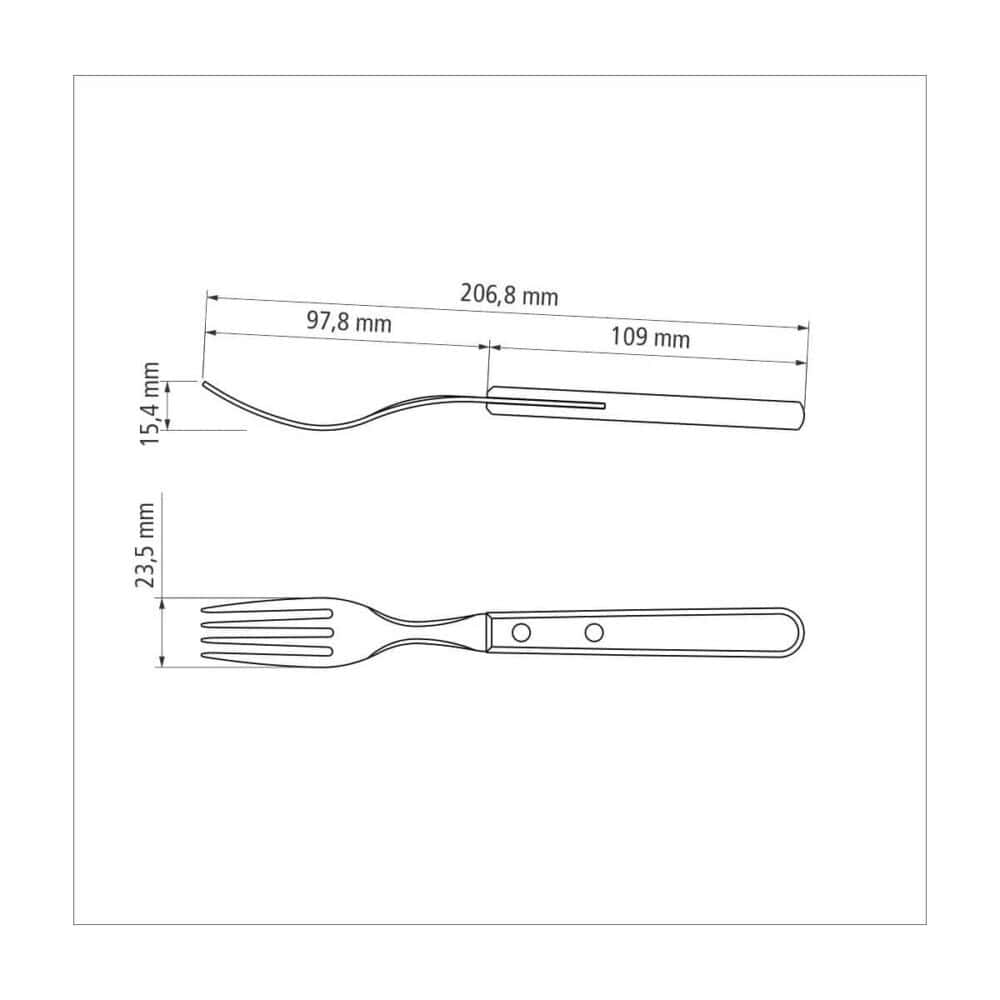 6pc. Table Forks Set, Brown - Image 4