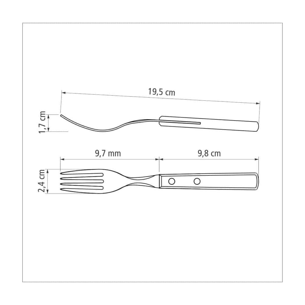 6pc. Table Forks Set, Brown - Image 3