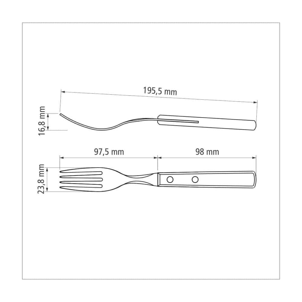 6pc. Table Forks Set, Brown - Image 4