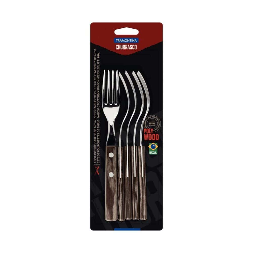6pc. Table Forks Set, Brown - Image 2