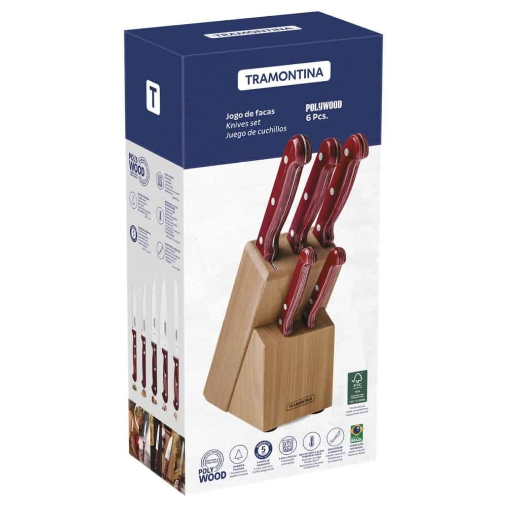 6pc. Polywood Knife Block - Image 4