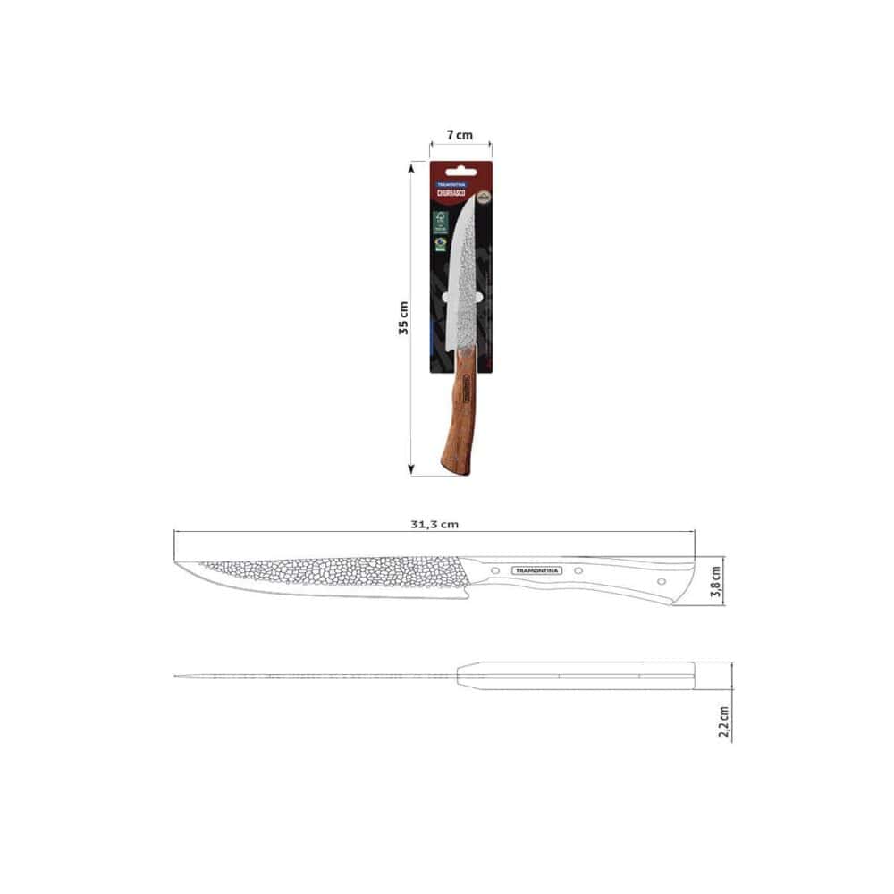 Nômade 7"(18cm) Meat Knife with Stainless-Steel Blade and Wood Handle - Image 4