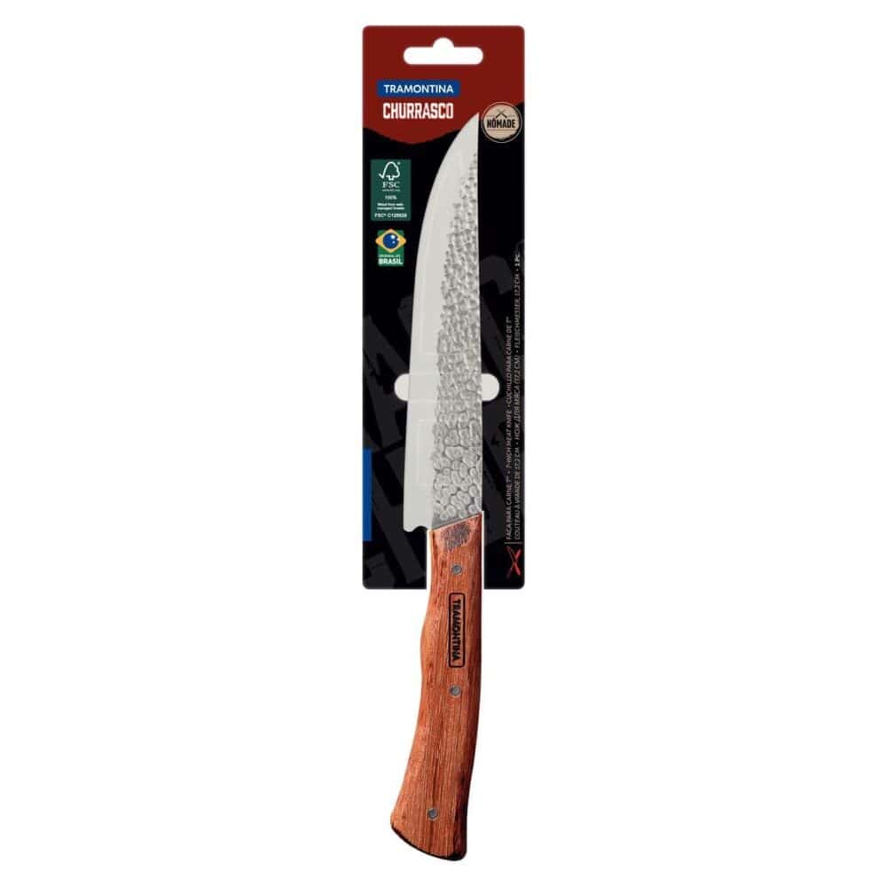 Nômade 7"(18cm) Meat Knife with Stainless-Steel Blade and Wood Handle - Image 3