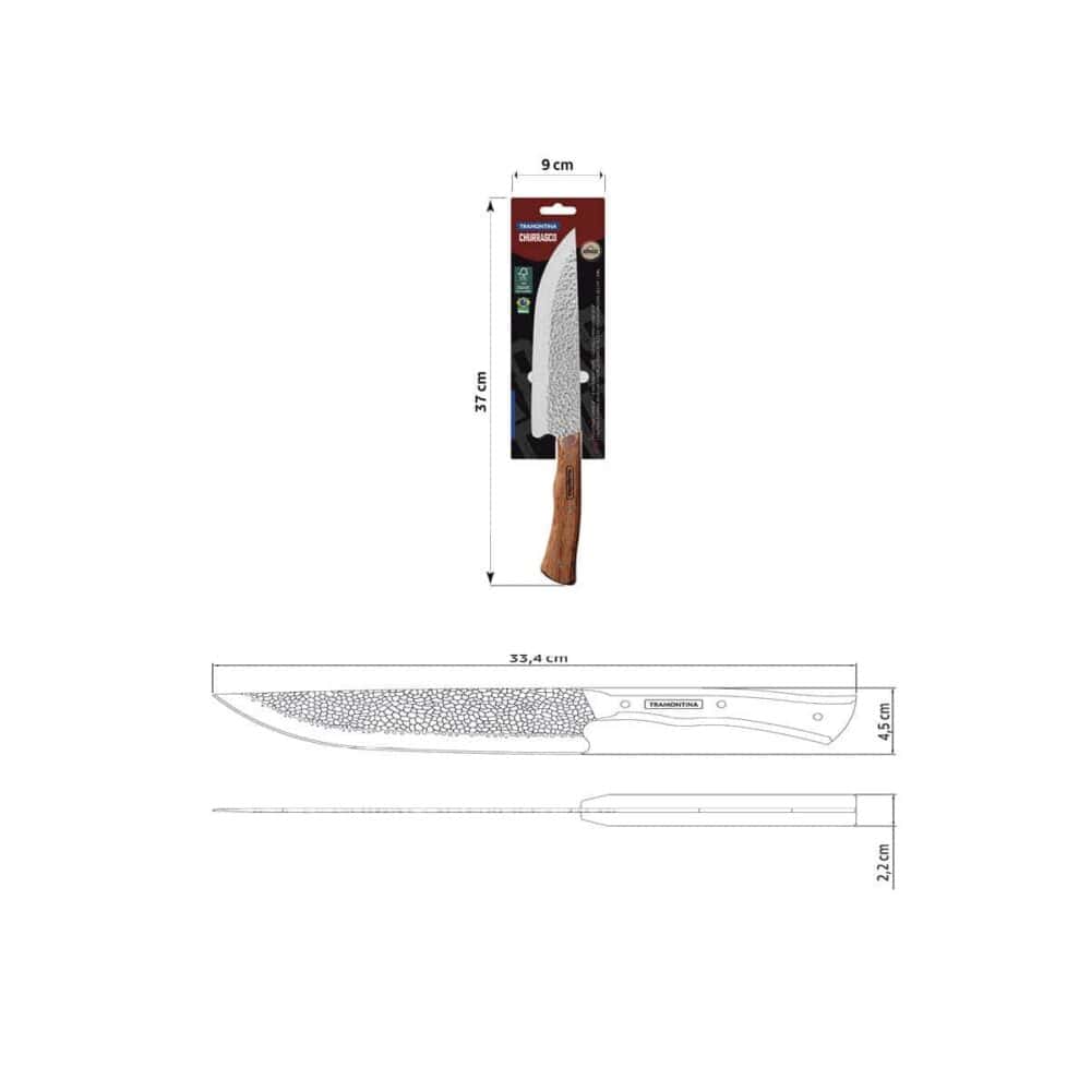 Nômade 8" Meat Knife with Stainless-Steel Blade and Wood Handle - Image 4