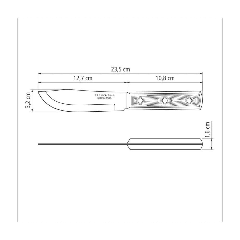 Tramontina 5" (13cm) Butcher Knife Polypropylene Handle - Image 2