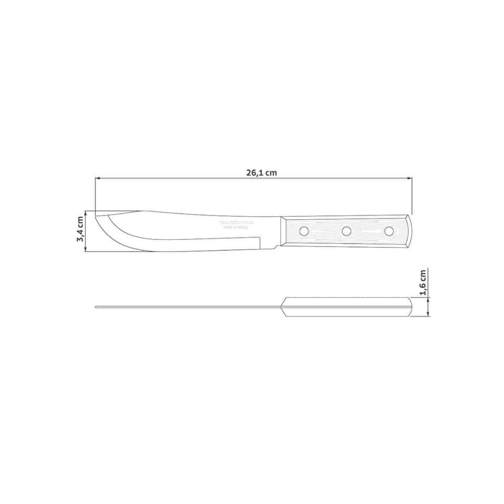 Tramontina 6" (15cm) Butcher Knife Polypropylene Handle - Image 2