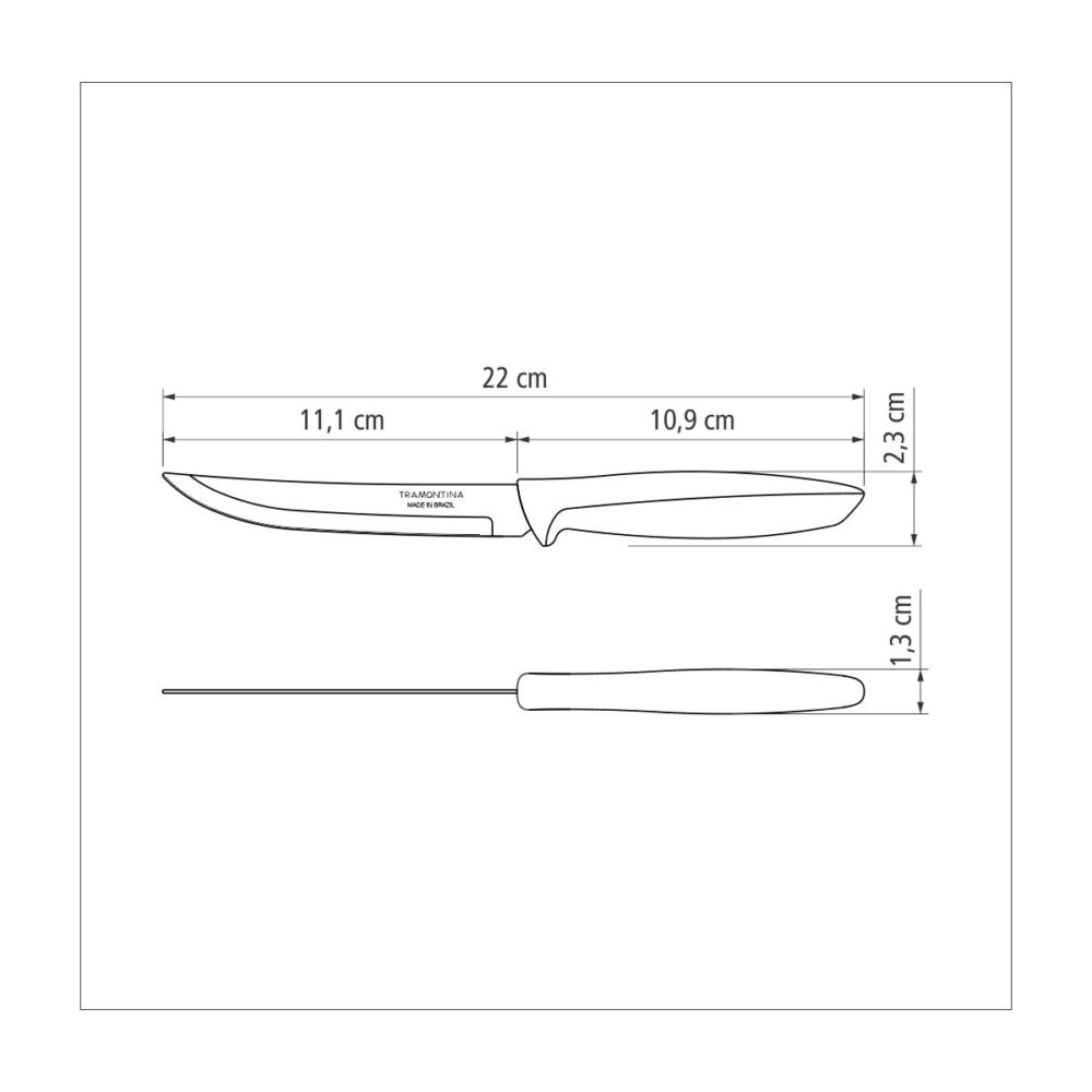 5" (13cm)  Smooth Utility Knife, Plenus Range, Dishwasher Safe - Black - Image 2