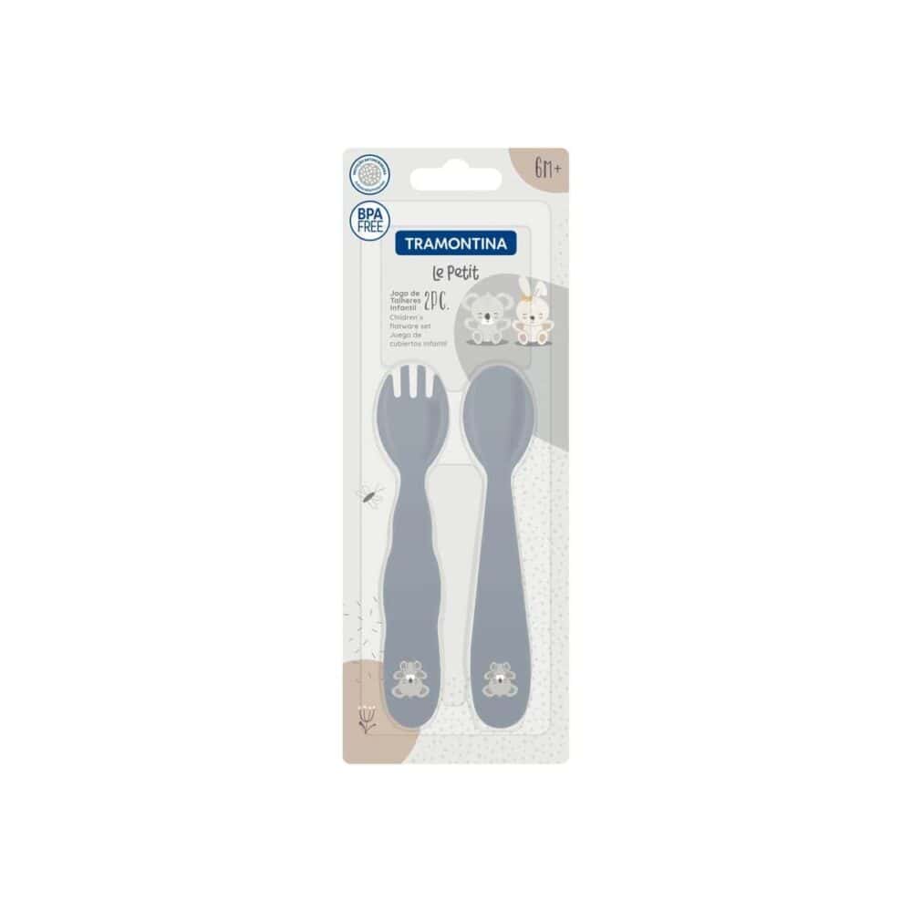 2pc. Grey Children's Flatware Set - Image 6