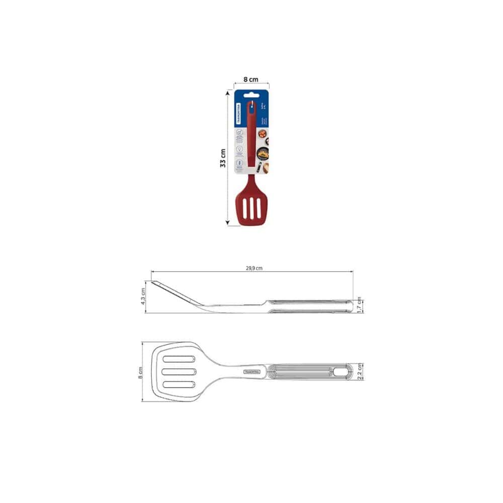 Softta Red Silicone Slotted Spatula - Image 8