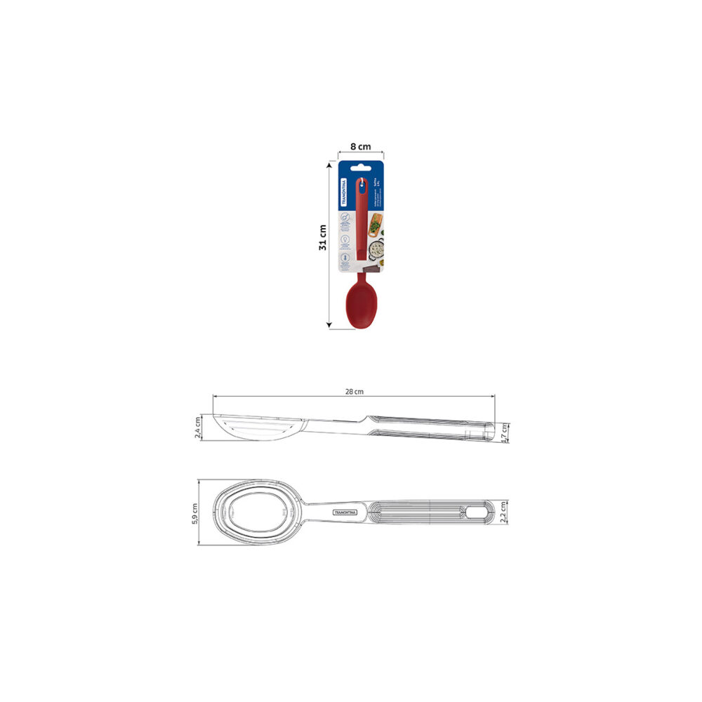 Softta Red Silicone Serving Spoon - Image 8
