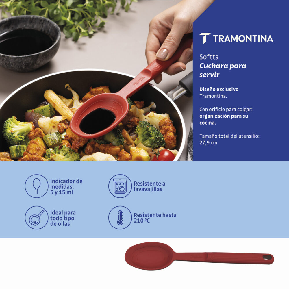 Softta Red Silicone Serving Spoon - Image 2