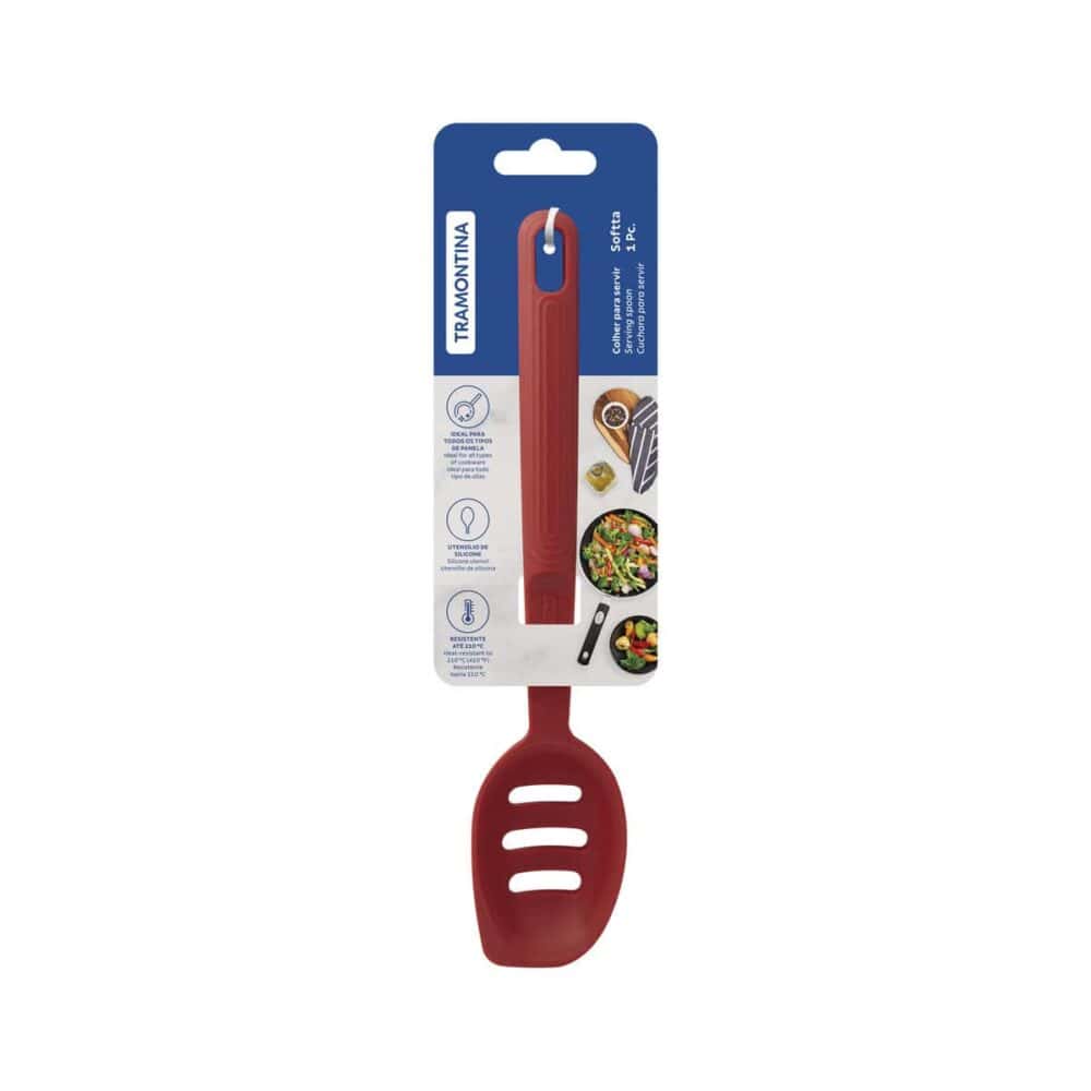 Softta Red Silicone Slotted Serving Spoon - Image 7