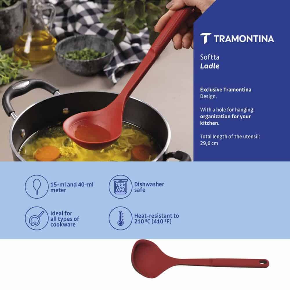 Softta Red Silicone Ladle - Image 3