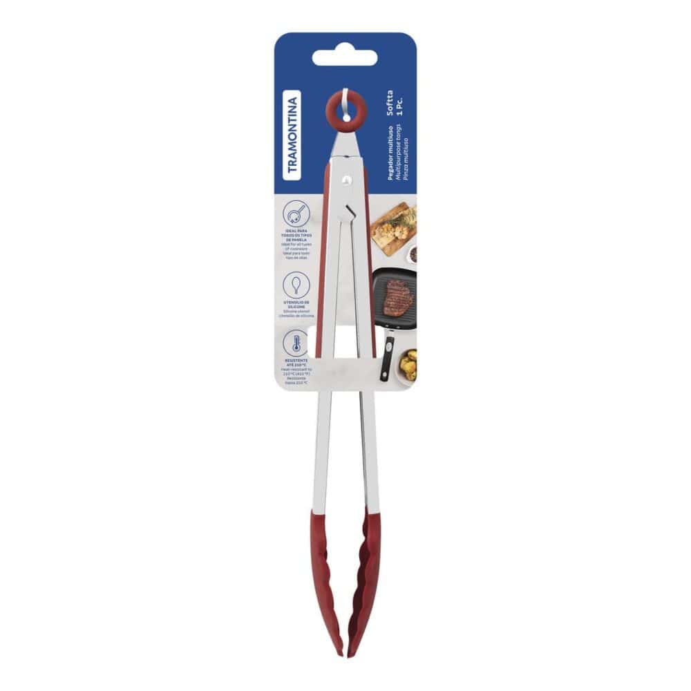 Softta Red Silicone Multipurpose Tongs, 33.9 cm - Image 6