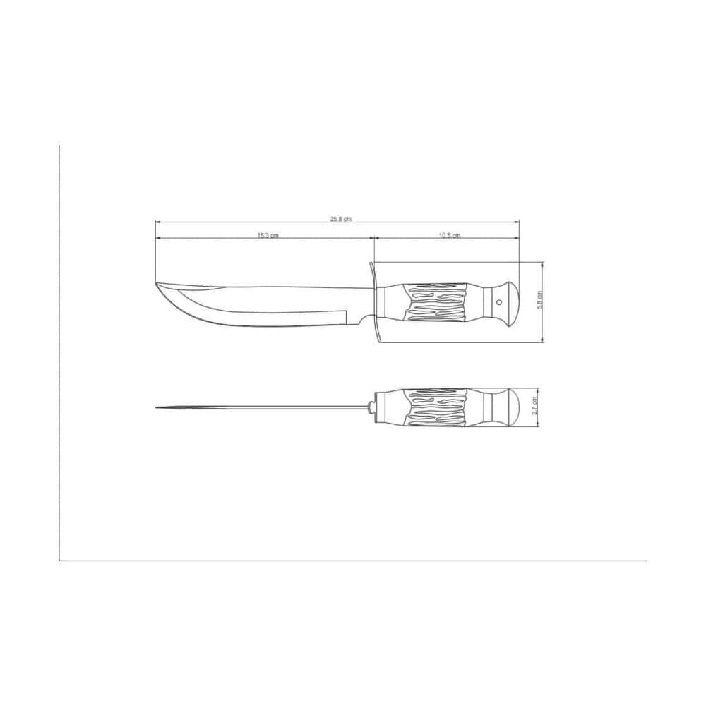 6" (15cm) Standard Hunting Knife Outdoor - Image 4