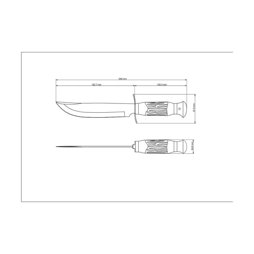 6" (15cm) Standard Hunting Knife Outdoor - Image 5