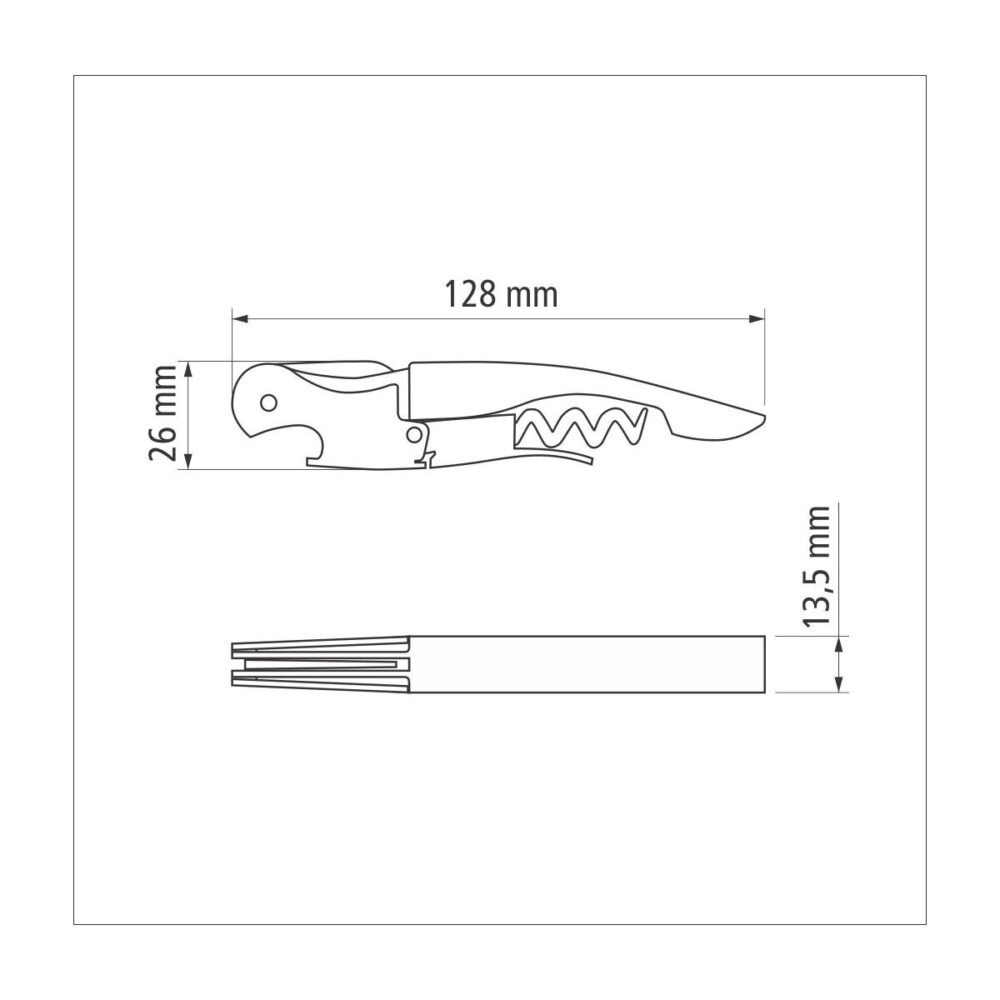 Harmoniza Stainless Steel Corkscrew with Opener and Seal Cutter - Image 3
