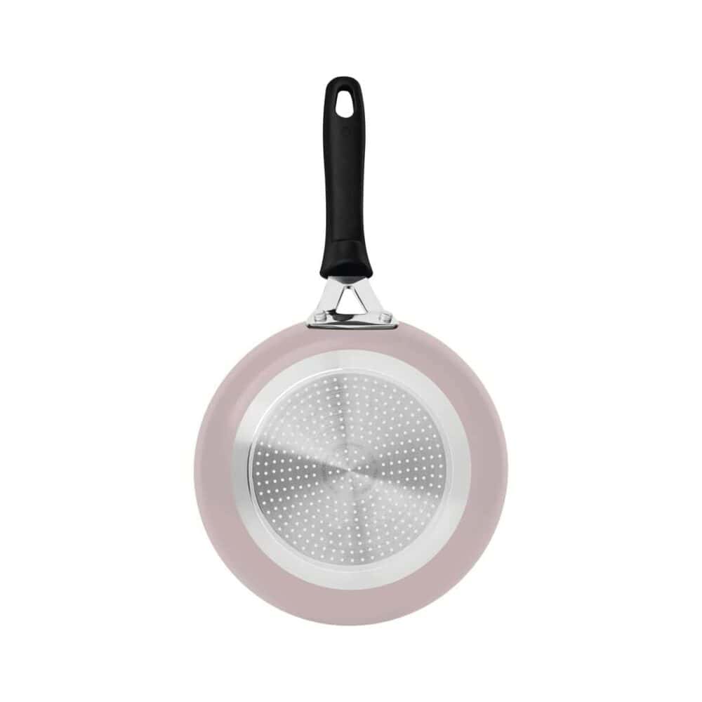 Tunis Aluminium Frying Pan with Ceramic Nonstick Interior Coating and Truffle Pink Silicone Exterior, 24 cm, 1.6 L - Image 2
