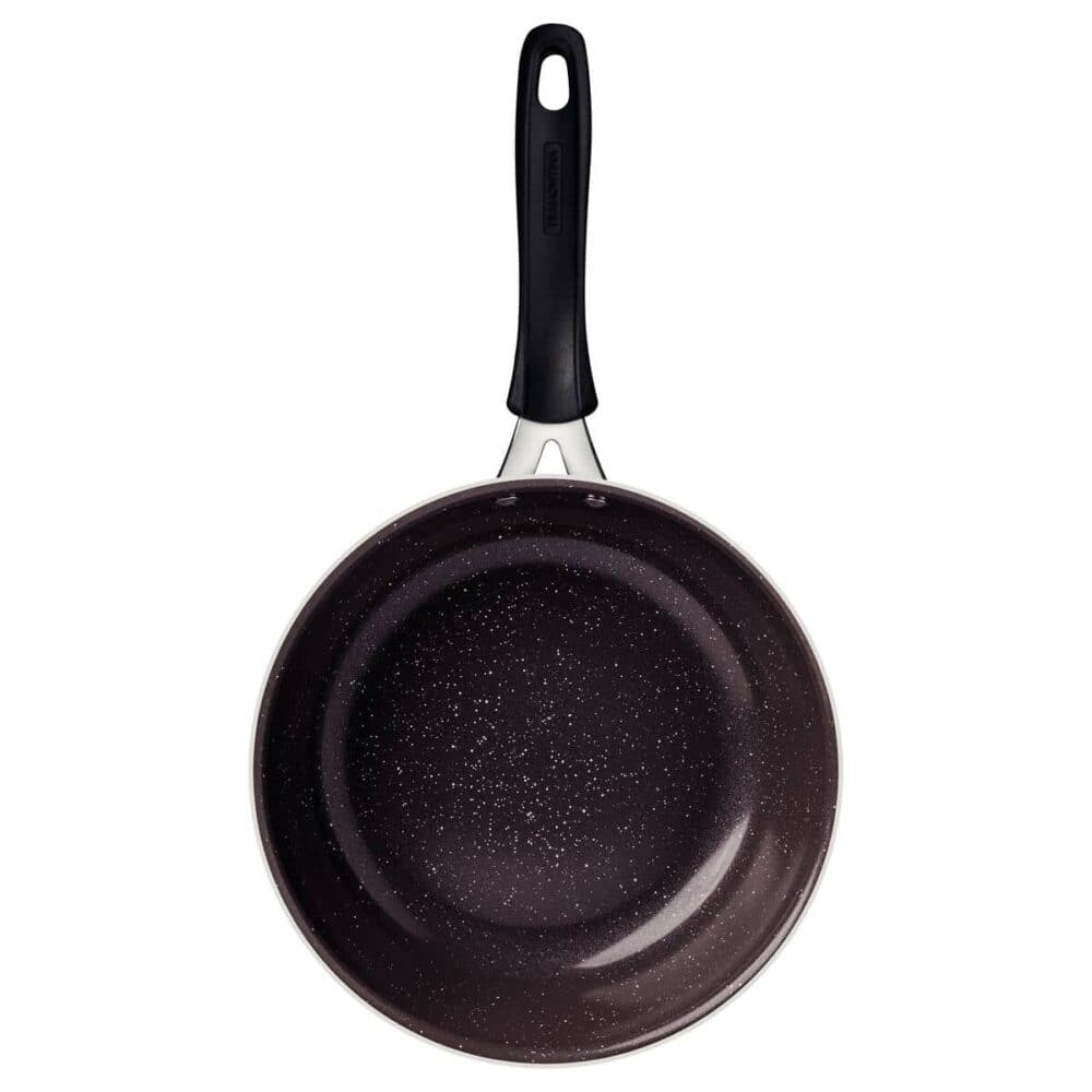Tunis Aluminium Deep Frying Pan with Interior Ceramic Coating and Truffle Pink Silicone Exterior, 24 cm, 2.9 L - Image 2