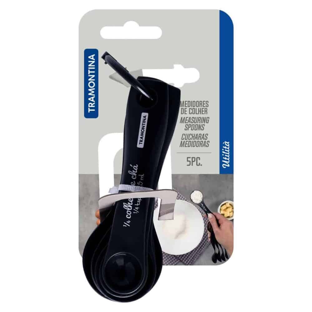 Utilitá 5-Piece Set of Graphite ABS Measuring Spoons - Image 3