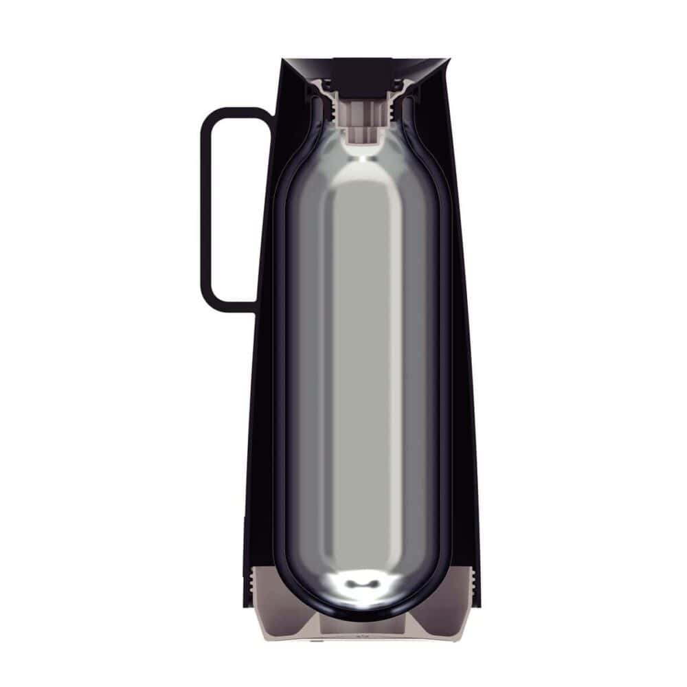 Exata Black Polypropylene Thermal Flask with 1 L Glass Liner - Image 6