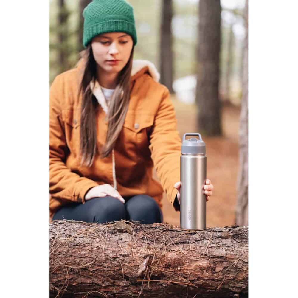 Tramontina 650 ml Stainless Steel Thermal Bottle with Straw - Image 11