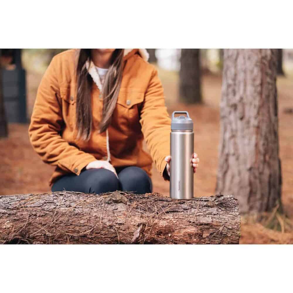 Tramontina 650 ml Stainless Steel Thermal Bottle with Straw - Image 12