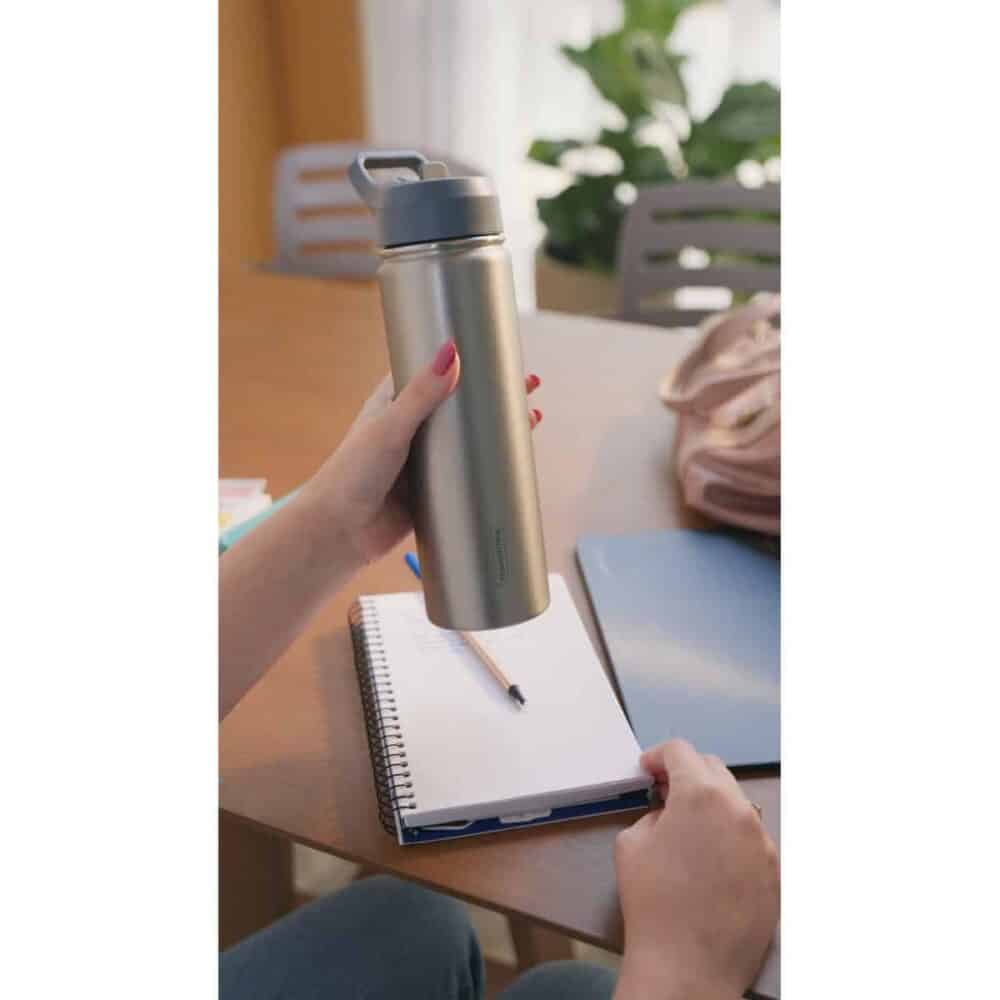 Tramontina 650 ml Stainless Steel Thermal Bottle with Straw - Image 16