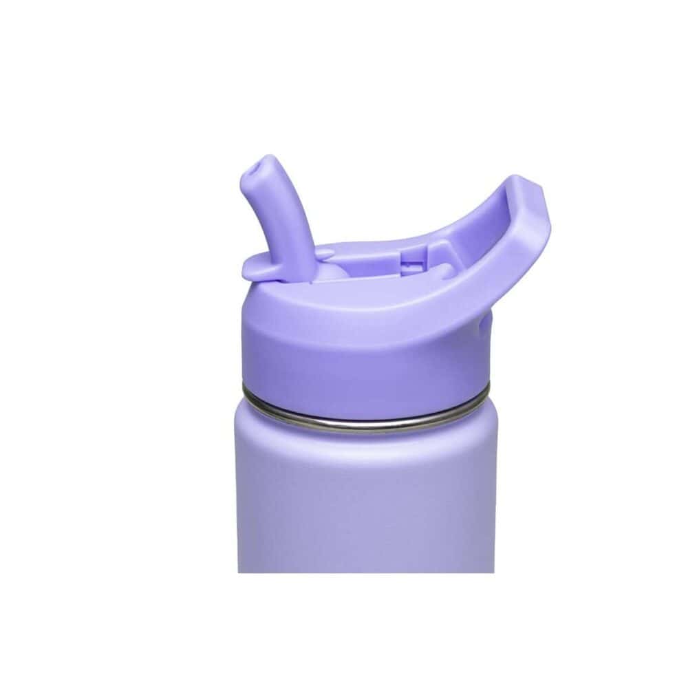 Tramontina Purple Lined Steel Thermos with Straw, 650 ml - Image 2