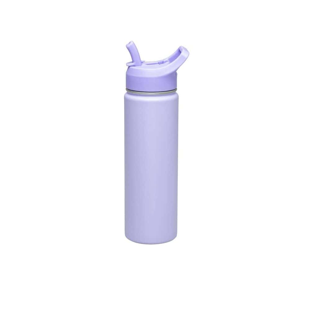 Tramontina Purple Lined Steel Thermos with Straw, 650 ml - Image 7