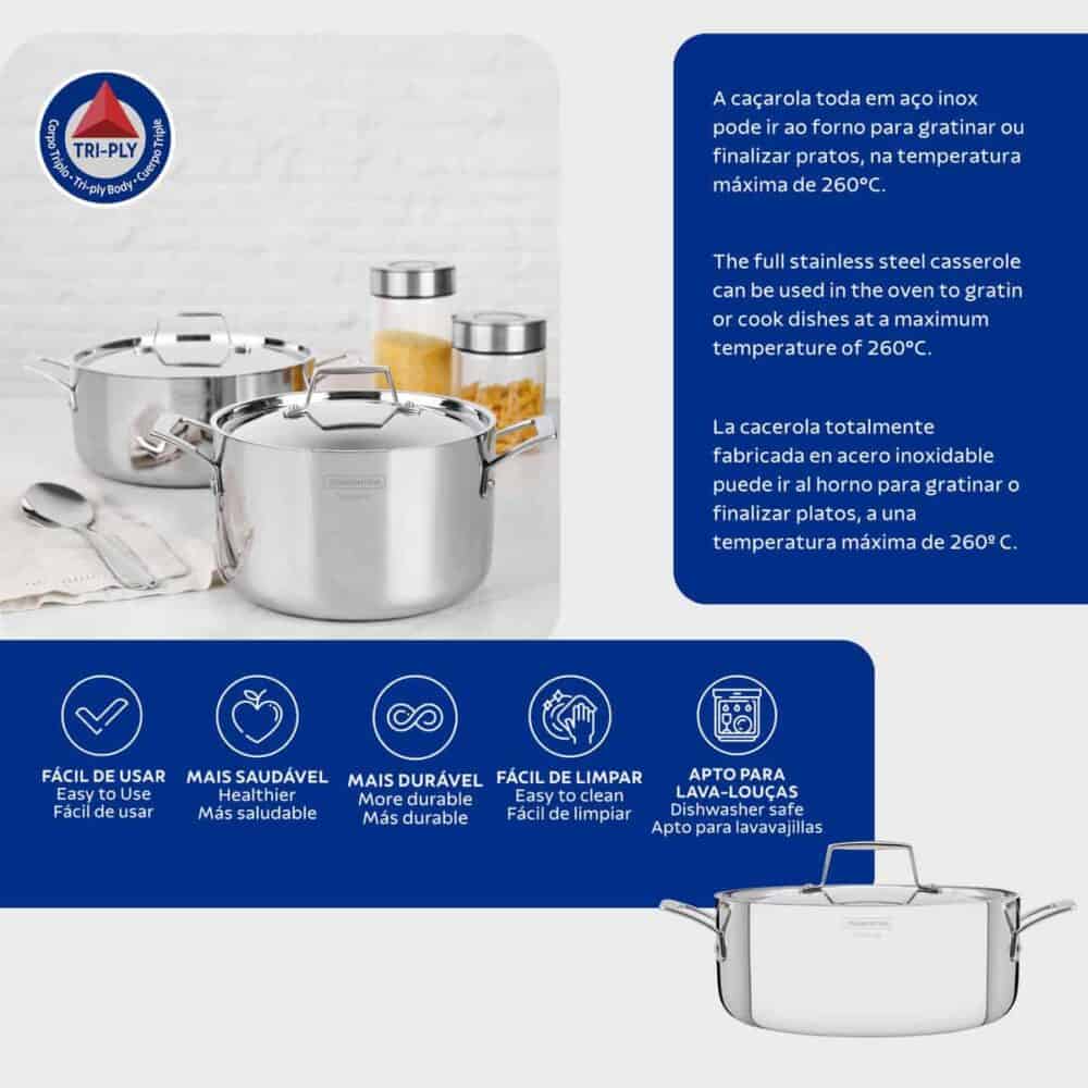 Grano Deep casserole 24cm - 5,80lt - Image 5