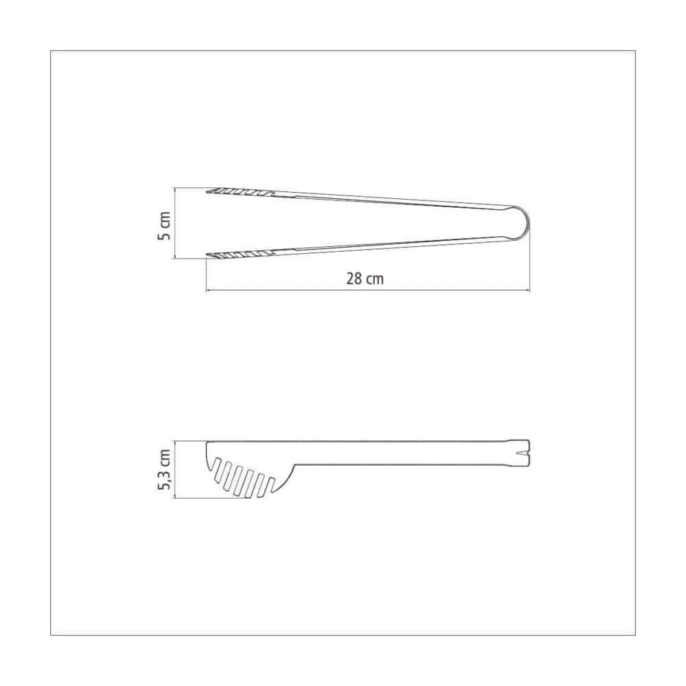Utility universal stainless steel pasta tongs with long handle - Image 4