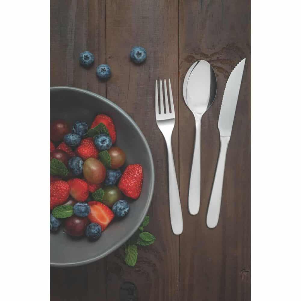Havaí stainless steel flatware set with steak knives, mirror finish 16 pc set - Image 2