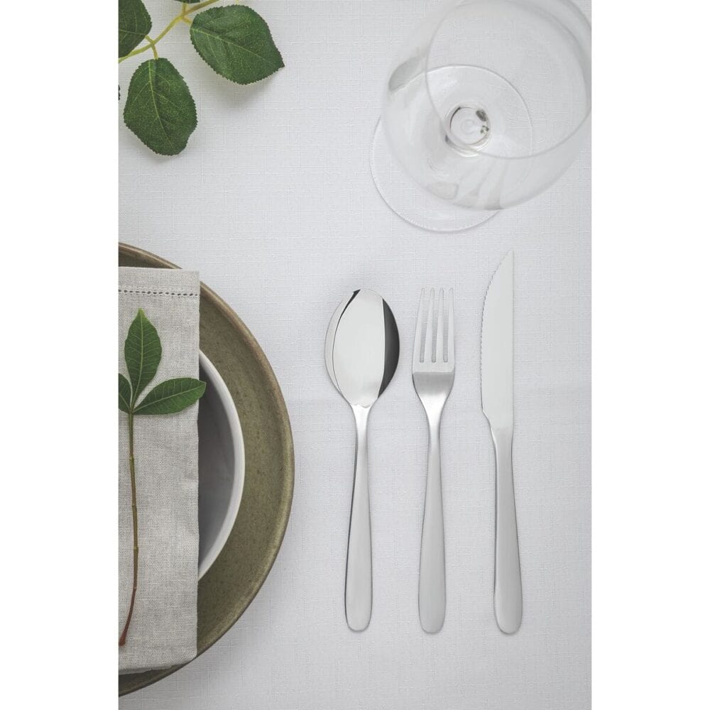 Havaí stainless steel flatware set with steak knives, mirror finish 16 pc set - Image 3