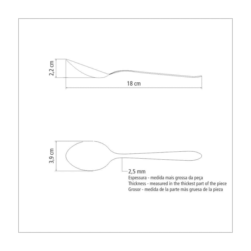 12pc. Dessert Spoon - Satri (18/0) - Image 2
