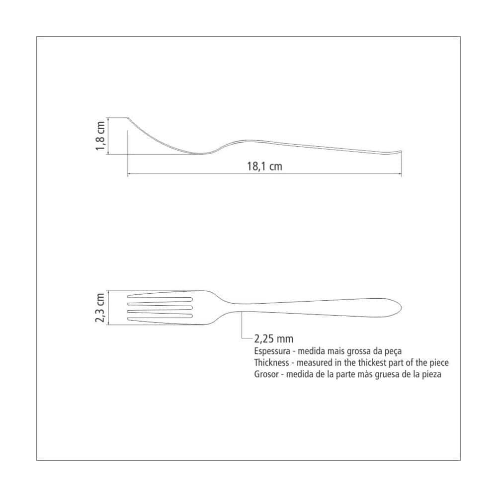 12pc. Dessert Fork - Satri (18/0) - Image 3
