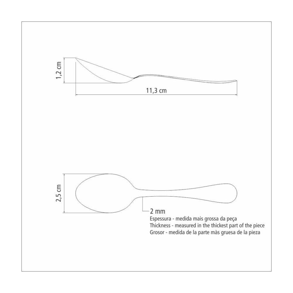 12pc. Coffee Spoon -Zurique (18/0) - Image 2