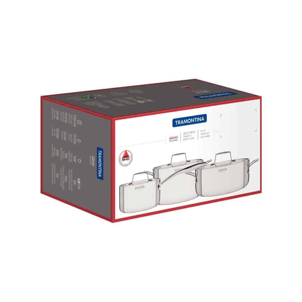 5pc Cookware Set- Grano(stainless steel) full body try ply - Image 5