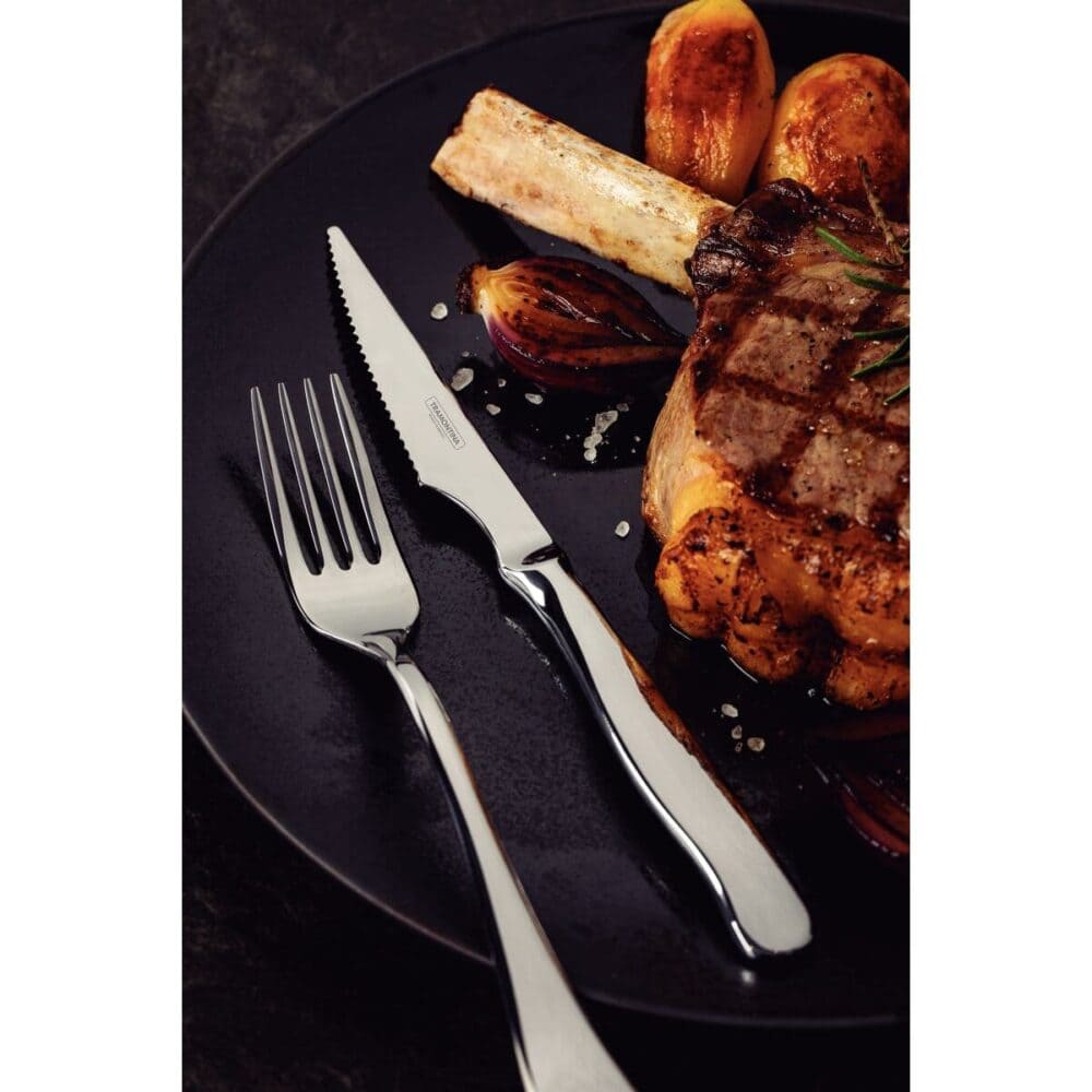 Zurique stainless steel barbecue set with knives with serrated edges and mirror finish, 12 pc set - Image 2