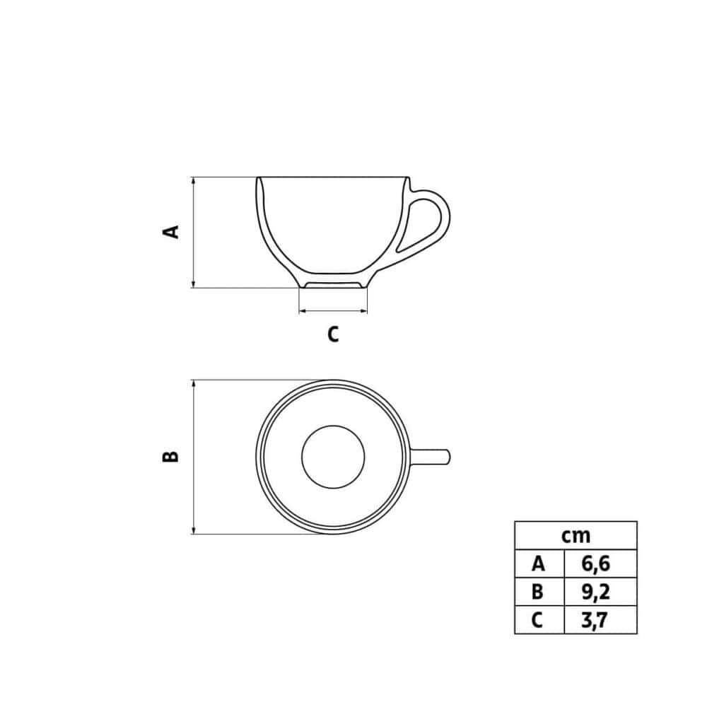 250ml Maria Augusta Cappuccino Cups - Set of 12 - Image 3