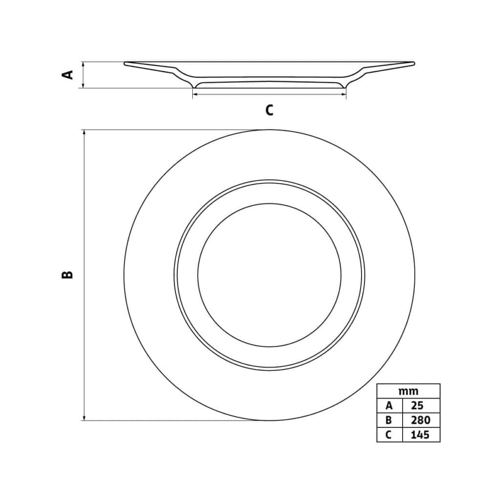 Abstratta Flat Plate in Decorated Porcelain, 28 cm - Image 4