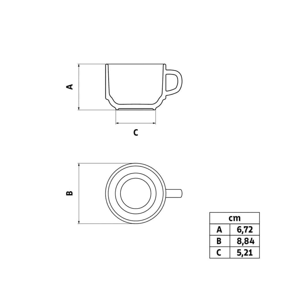 240ml Paola Porcelain Tea Cups - Set of 12 - Image 4