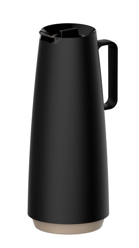 Exata Thermal Carafe in Black Plastic with Glass Liner, 1 L