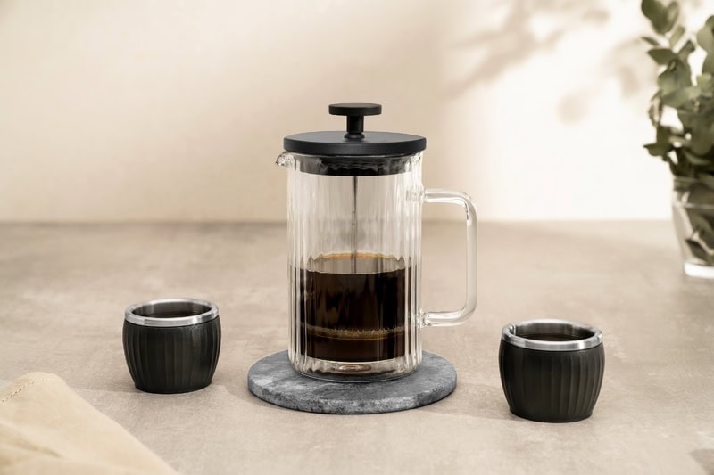 French Press Coffee Maker in Borosilicate Glass, 600 ml - Image 3
