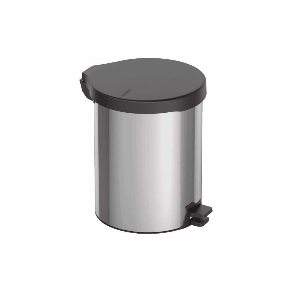 New 12L Stainless Steel Pedal Trash Bin with polished finish