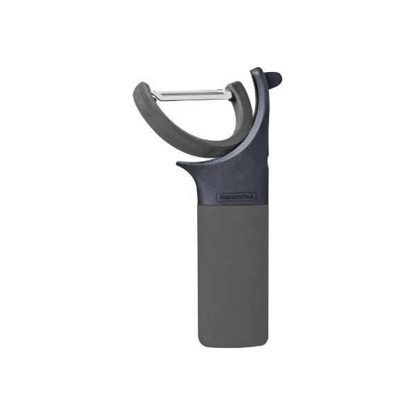 2-in-1 Peeler with Stainless-Steel Blade and Grey Polypropylene Handle