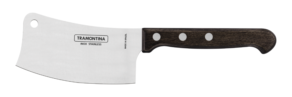 4" (10cm) Cleaver Steak Knife, Brown - Image 2